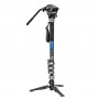 Monopod din carbon Leofoto MF-324C + Picior cu înclinare panoramică VD-04 + Cap video cu înclinare BV-10 (84970)