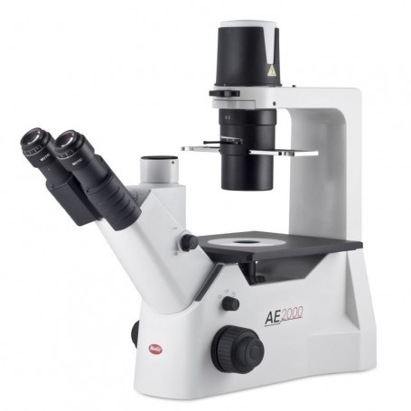 Microscop inversat Motic AE2000 trino, infinit, 40x-400x, fază, Hal, 30W (45021)