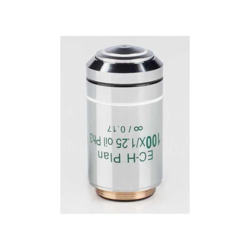 모틱 대물렌즈 100X / 1.25, 작업 거리 0.15 mm, CCIS, EC-H PL Ph, e-플랜, 양성 위상, 오일, S (53583)