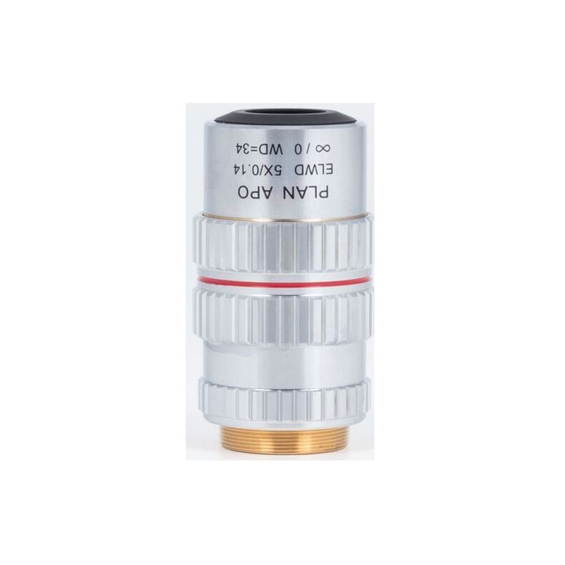 모틱 플랜 아포크로매틱. 대물렌즈 PA ELWD 5X/0.140 (작동 거리 34mm) 파포컬 조정 (67680)