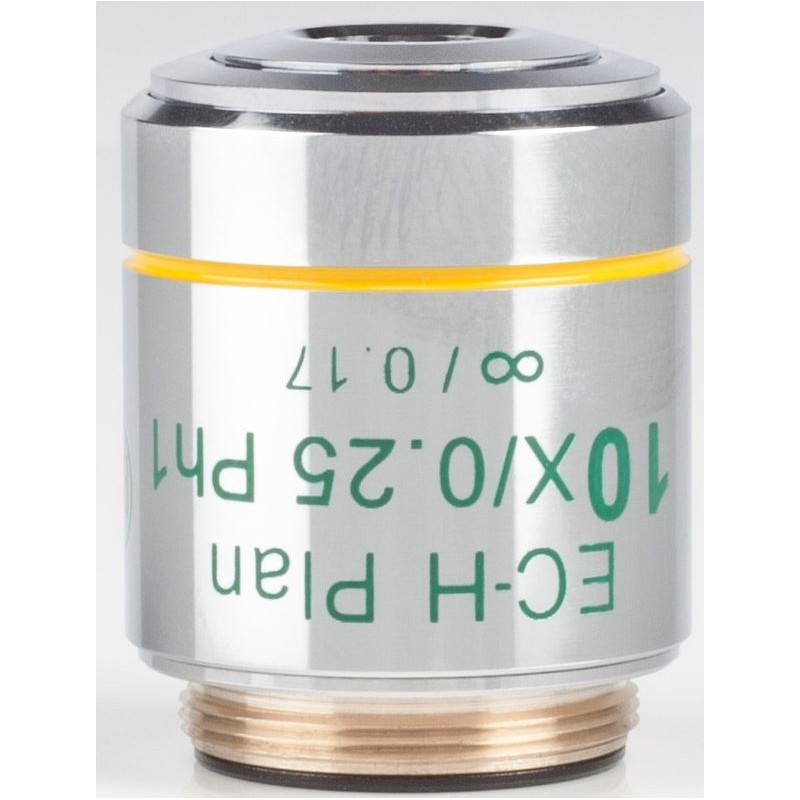 Motic 대물렌즈 10X / 0.25, 작업 거리 17.4mm, CCIS, EC-H PLPH, e-플랜, 양의 위상, 무한대 (53585)