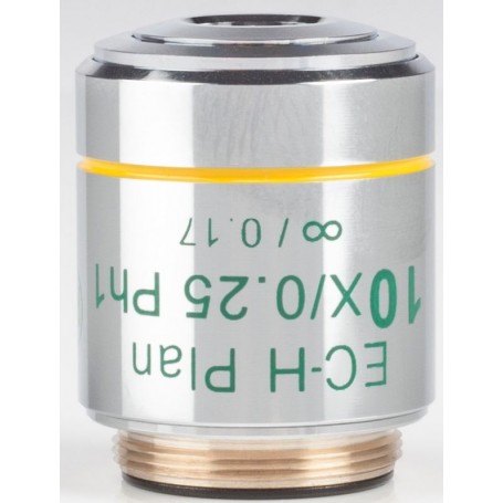 मोटिक ऑब्जेक्टिव 10X / 0.25, wd 17.4mm, CCIS, EC-H PLPH, ई-प्लान, पॉज़िटिव फेज़, इन्फिनिटी (53585)