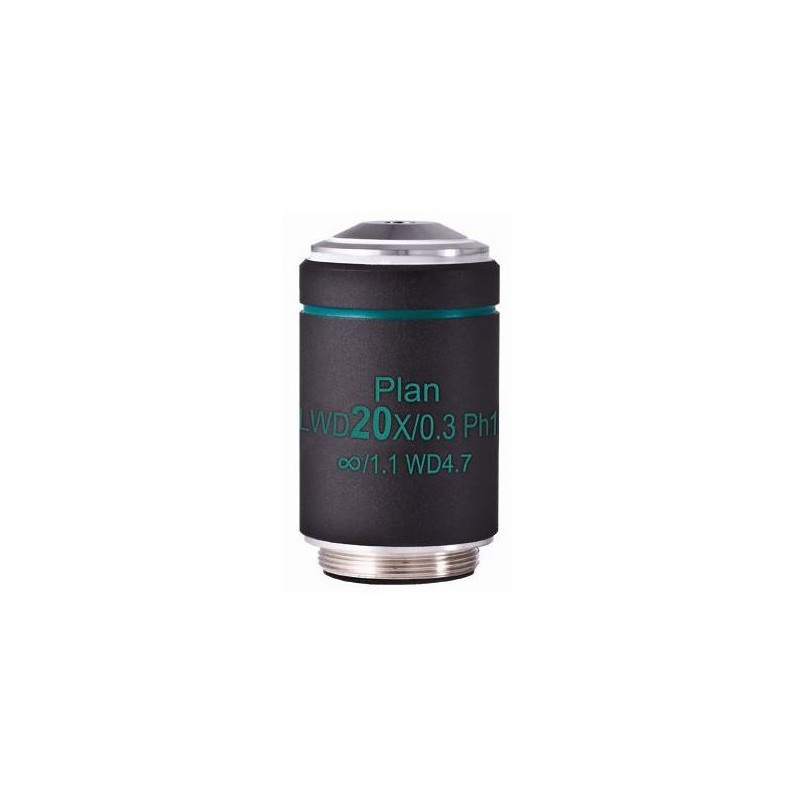 Motic Objective WD PL Ph CCIS, 평면, 아크로, 위상, 20x/0.3 w.d. 4.7mm, Ph1 (AE2000) (57144)