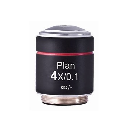 मोटिक PL, CCIS, प्लान, अक्रोमैट 4X /0.10 w.d. 12.6mm माइक्रोस्कोप ऑब्जेक्टिव (AE2000) (57152)
