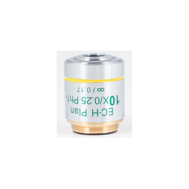 Обектив Motic 10X / 0.25, работно разстояние 17.4mm, CCIS, EC-H PLPH, e-план, отрицателна фаза, безкрайност, S (BA410E, BA310) (