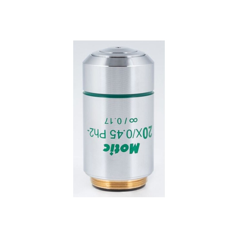 Motic CCIS 평면 색수차 위상차 대물렌즈, neg EC-H PLPH 20X / 0:45 (작동 거리 0.9mm) (45915)