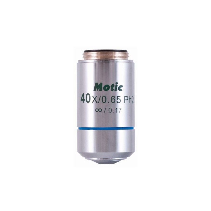 मोटिक CCIS योजना अक्रोमैटिक EC-H PLPH 40X/0.65 पॉजिटिव फेज ऑब्जेक्टिव (स्प्रंग) (AA 0.5mm) (45349)