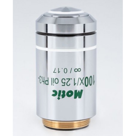 मोटिक ऑब्जेक्टिव 100X / 1.25, wd 0.15mm, CCIS, EC-H PLPH, ई-प्लान, नकारात्मक चरण, अनंत, -S-ऑइल (53589)