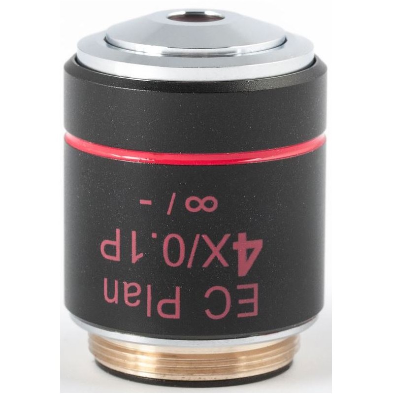 เลนส์วัตถุ Motic EC PL P, CCIS, แผน, achro, (ปราศจากความเครียด), 4x/0.10, w.d.15.9mm (BA-310 POL) (57155)