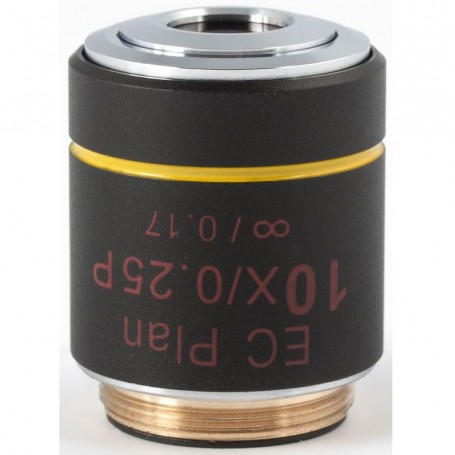 मोटिक ऑब्जेक्टिव EC PL P, CCIS, प्लान अक्रो, (तनाव-मुक्त), 10x/0.25, w.d.17.4mm (BA-310 POL) (57156)