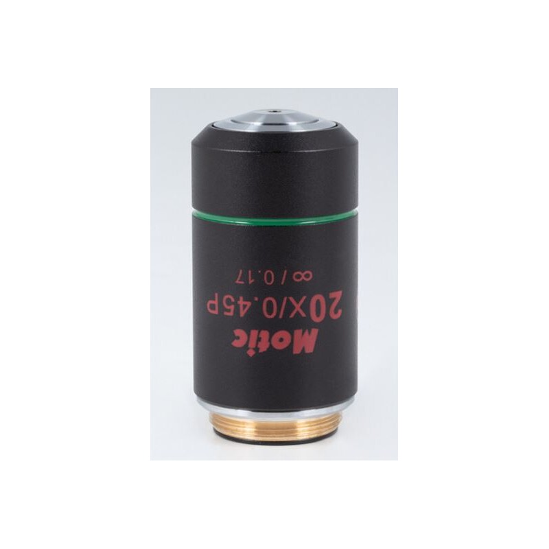 เลนส์วัตถุ Motic EC PL P, CCIS, แผน achro, (ปราศจากความเครียด) 20x/0.40, w.d. 0.9mm (BA-310 POL) (57157)
