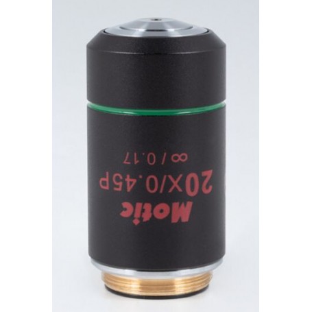 मोटिक ऑब्जेक्टिव EC PL P, CCIS, प्लान अक्रो, (तनाव-मुक्त) 20x/0.40, w.d. 0.9mm (BA-310 POL) (57157)