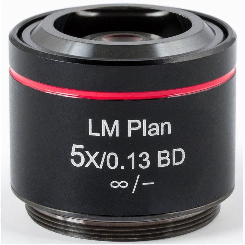 Motic Objective LM BD PL, CCIS, LM 플랜, 아크로, BD 5x/0.13, w.d.17.3mm (AE2000 MET) (57160)