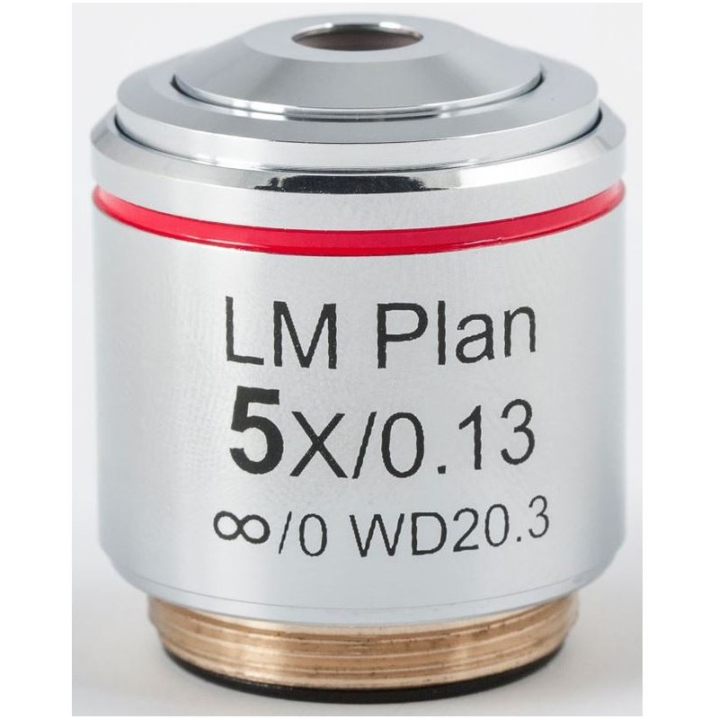 Motic Objective LM PL, CCIS, LM, 평면, 아크로, 5x/0.13, w.d. 20.3mm (AE2000 MET) (57164)