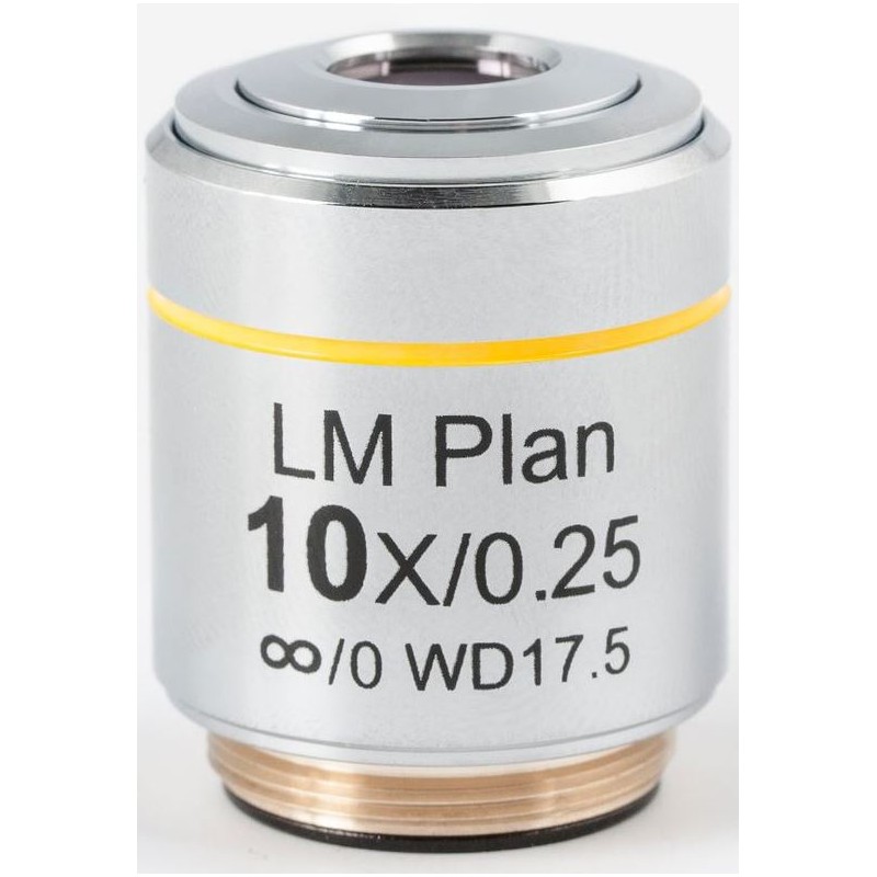 Motic Objective LM PL, CCIS, LM, 평면, 아크로, 10X/0.3, w.d.17.5mm (AE2000 MET) (57165)