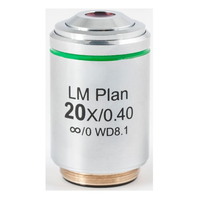 Motic Objective LM PL, CCIS, LM, 평면, 아크로, 20x/0.4, 작업 거리 8.1mm (AE2000 MET) (57166)