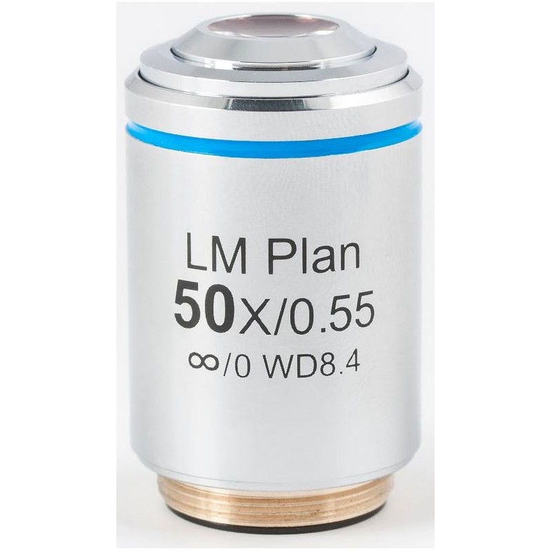 Motic Objective LM PL, CCIS, LM, 평면, 아크로, 50x/0.55, w.d.8.4mm (AE2000 MET) (57167)