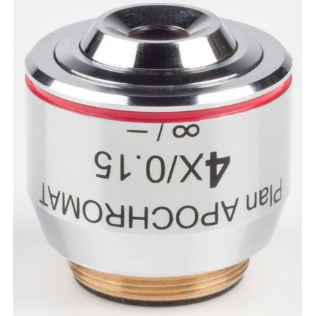 मोटिक ऑब्जेक्टिव 4X / 0.15, wd 20mm, CCIS, PL APO, प्लान, अपोक्रोमैटिक, इन्फिनिटी, (BA410E) (53590)