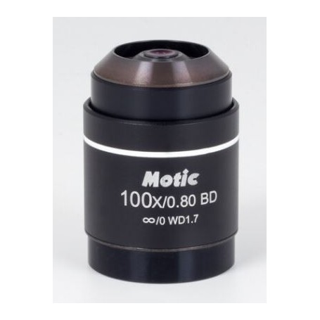 मोटिक ऑब्जेक्टिव CCIS, LM, प्लान, अक्रो, BD, 100x/0.8, w.d.1.7mm (AE2000 MET) (57168)