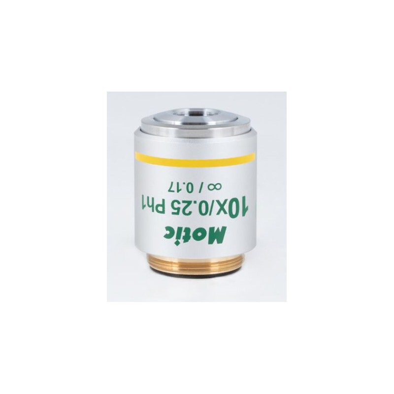 Motic 대물렌즈 10X / 0.25, 작업 거리 17.4mm, CCIS, UC 플랜, 양성 위상, 무한대 (Panthera) (69289)
