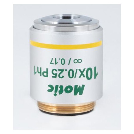 मोटिक ऑब्जेक्टिव 10X / 0.25, wd 17.4mm, CCIS, UC प्लान, पॉज़िटिव फेज़, इन्फिनिटी (पैंथेरा) (69289)