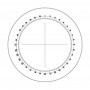 Motic Mikrometre göz merceği WF10X/23mm, 30º bölümlü 360º açıölçer ve artı işareti (57387)