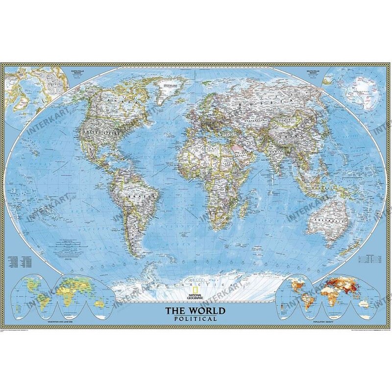 国家地理经典世界政治地图，巨型格式英文版 (4212)