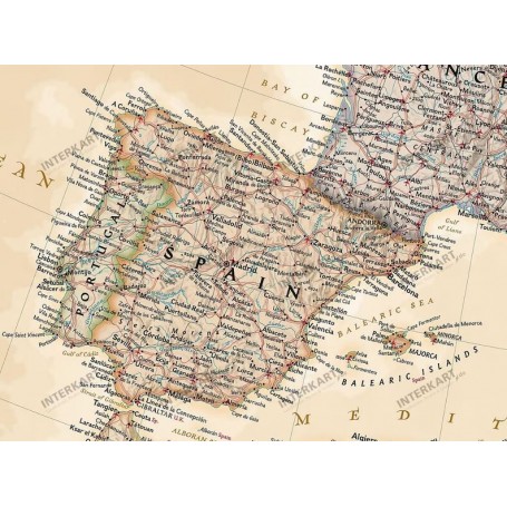 National Geographic 3-sekcyjna antyczna mapa Europy Angielska (24941)