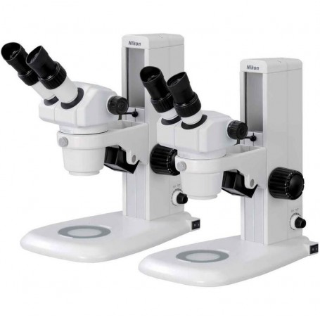 니콘 스테레오 줌 현미경 SMZ445, 쌍안경, 0.8x-3.5x, 45°, FN21, W.D.100mm, 입사 및 투과 조명, LED (65641)