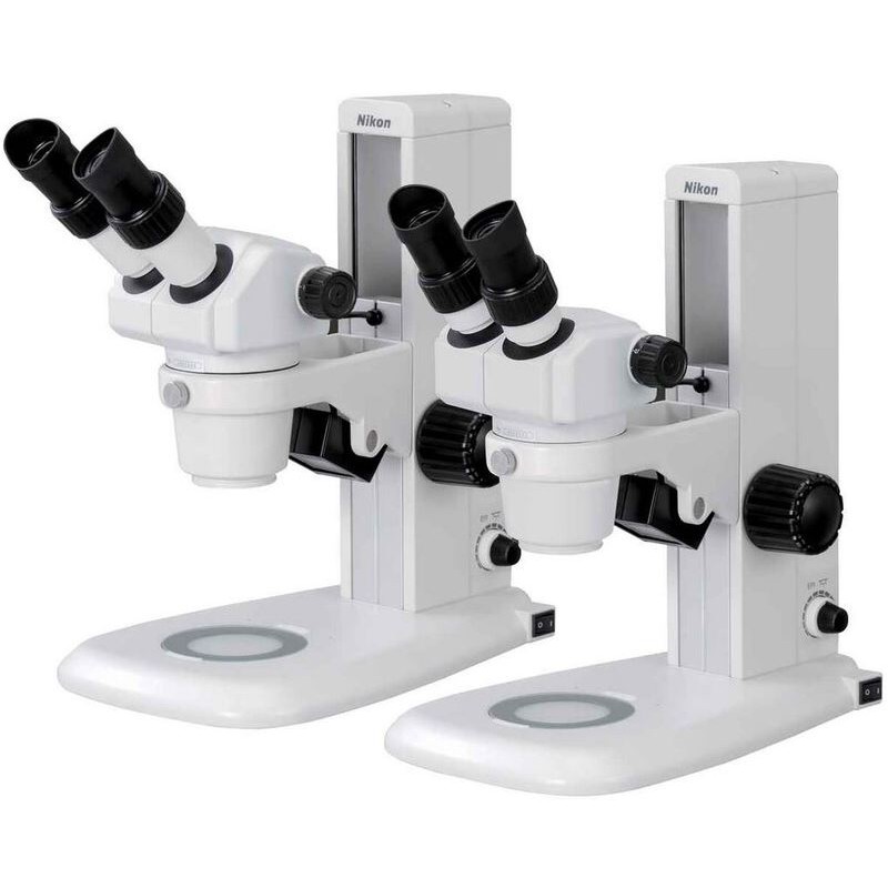 میکروسکوپ استریو زوم نیکون SMZ445، دوچشمی، 0.8x-3.5x، ۴۵ درجه، FN21، W.D.100mm، پایه تک بازویی (65642)
