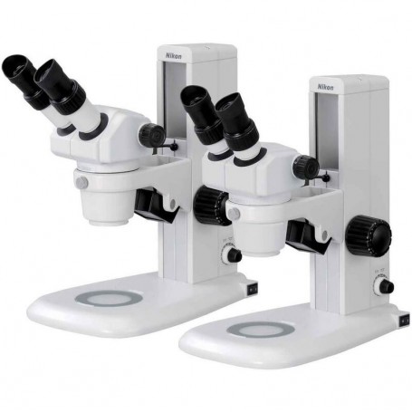 니콘 스테레오 줌 현미경 SMZ445, 쌍안경, 0.8x-3.5x, 45°, FN21, W.D.100mm, 단일 암 스탠드 (65642)