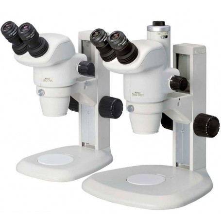 निकॉन स्टीरियो ज़ूम माइक्रोस्कोप SMZ745, बिनो, 0.67x-5x, 45°, FN22, W.D.115mm, प्रेषित प्रकाश, एलईडी (65679)
