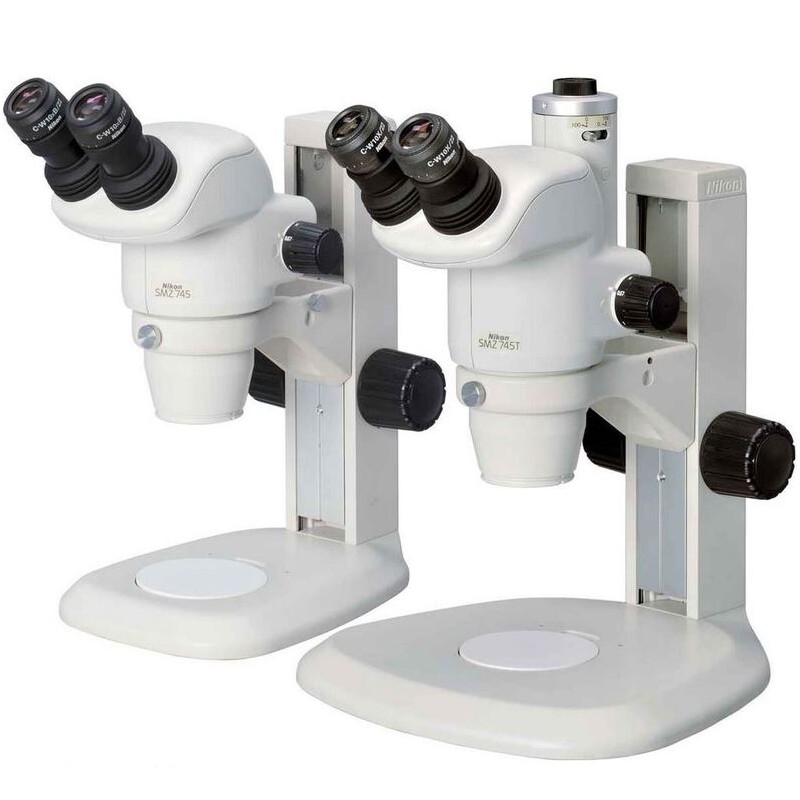 니콘 스테레오 줌 현미경 SMZ745, 쌍안경, 0.67x-5x, 45°, FN22, W.D.115mm, 단일 암 스탠드 (65678)