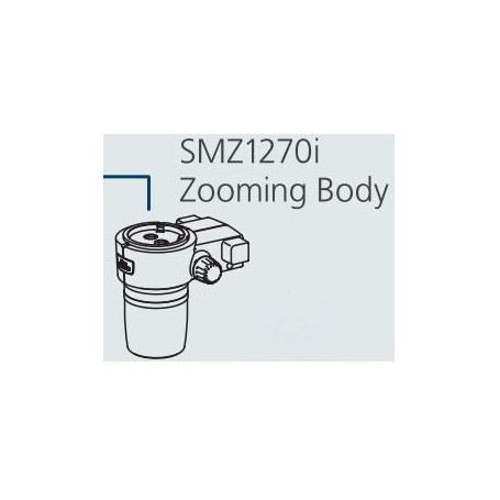 निकॉन SMZ-1270i स्टीरियो ज़ूम हेड, ट्रिनो, 6.3-80x, क्लिक स्टॉप, अनुपात 12.7:1, 64 मिमी, 0-30°, WD 70 मिमी (65448)