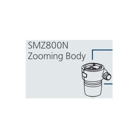 ראש זום סטריאו Nikon SMZ-800N, בינוקולרי, 10-80x, עצירת קליק, יחס 8:1, 64 מ"מ, 20°, מרחק עבודה 78 מ"מ (65446)