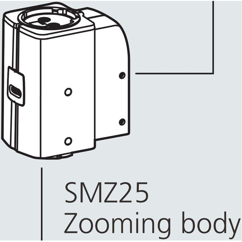 Nikon SMZ25, μηχανοκίνητο, παράλληλη οπτική, αχρωματικό, κεφαλή ζουμ, διόφθαλμο, 6.3-157.5x, click stop, λόγος 25:1, 15° (65450)