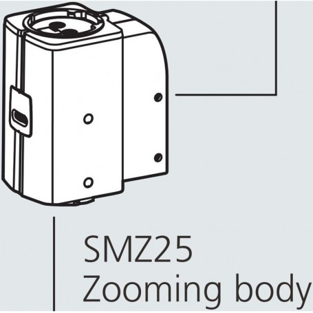 নিকন SMZ25, মোটরচালিত, সমান্তরাল অপটিক্স, অ্যাক্রোম্যাটিক, জুম হেড, বিনো, 6.3-157.5x, ক্লিক স্টপ, অনুপাত 25:1, 15° (65450)