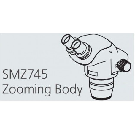 ראש זום סטריאו Nikon SMZ745, בינוקולרי, 6.7-50x, יחס 7.5:1, 52-75 מ"מ, 45°, WD 115 מ"מ (65412)