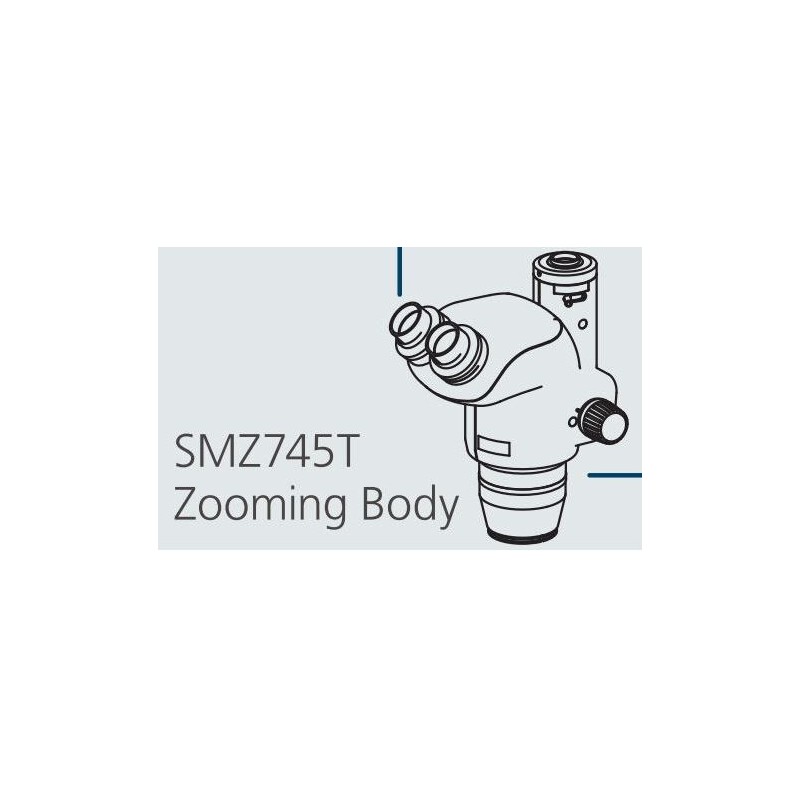 هد استریو زوم نیکون SMZ745T، سه‌چشمی، 6.7-50 برابر، نسبت 7.5:1، 52-75 میلی‌متر، 45 درجه، فاصله کاری 115 میلی‌متر (65413)