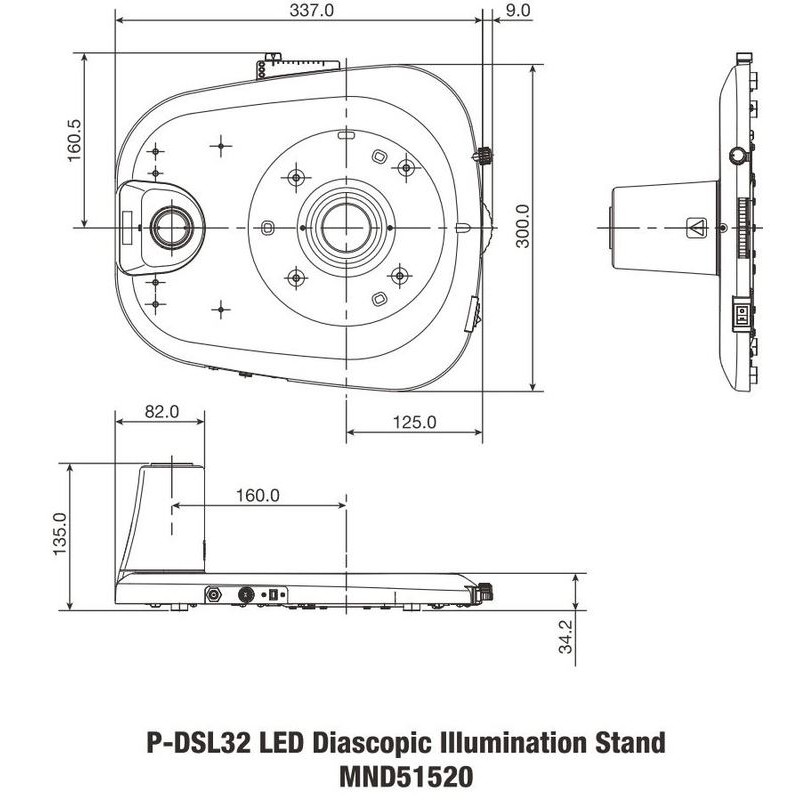 尼康支架柱 P-DSL32 LED 透射光平底座带立柱 (65477)