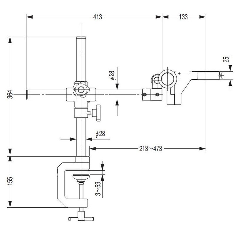 Nikon Overhanging Statief G-US1A, 1-arm, schroefklem of kopbevestiging (61955)