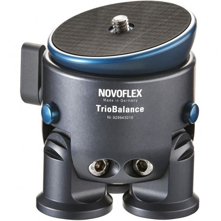Kepala tripod Novoflex TrioBalance 3-kaki dengan waterpass (49417)