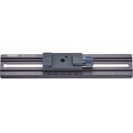 Novoflex QPL Slim 200 Klemmplatte, 200x39mm mit montiertem Q MOUNT Mini (49416)