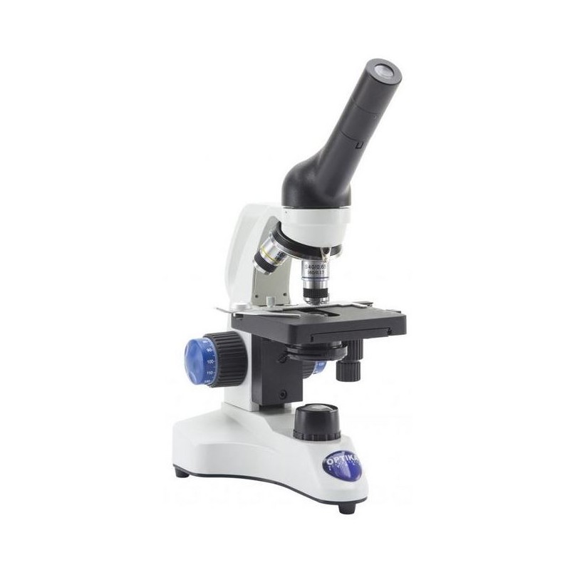 Mikroskop Optika B-20CR, Monokuler, LED, dengan baterai yang dapat diisi ulang (59927)