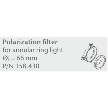 Ensemble de filtres Schott POl pour support de lumière annulaire. 66 mm (49472)