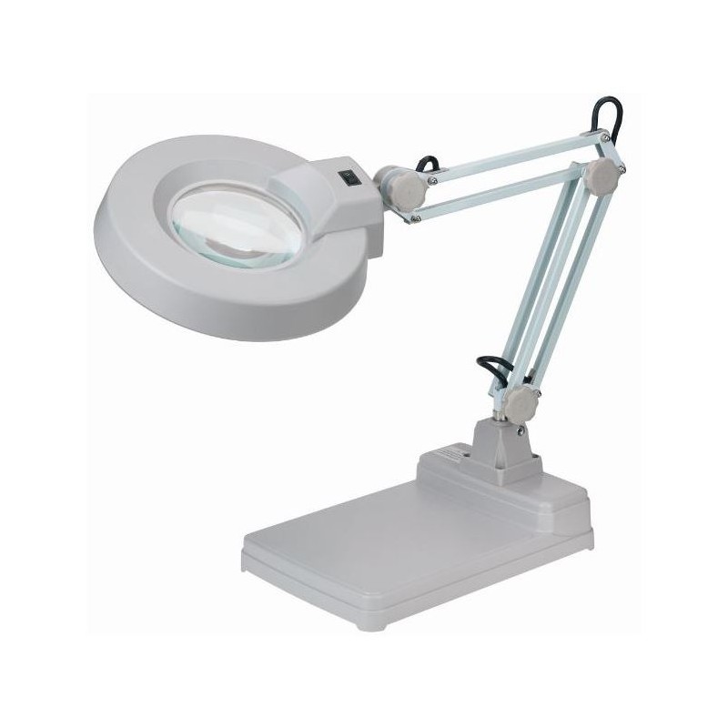 瑞士放大镜灯剪刀臂桌面底座，2倍/Ø125mm，双凸，22W（60030）