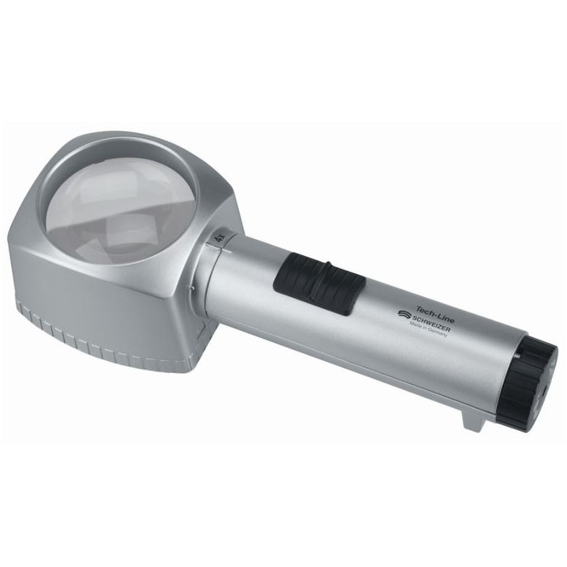 แว่นขยายโต๊ะ Schweizer Tech-Line 4X พร้อมไฟส่องสว่าง (23289)