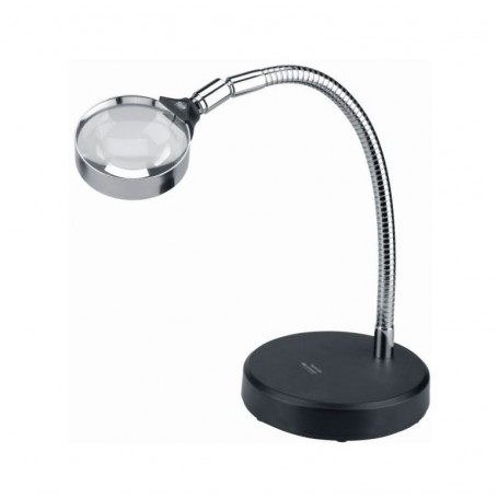 Loupe sur pied Schweizer avec base de table, grossissement 3x/Ø75mm, biconvexe (60021)