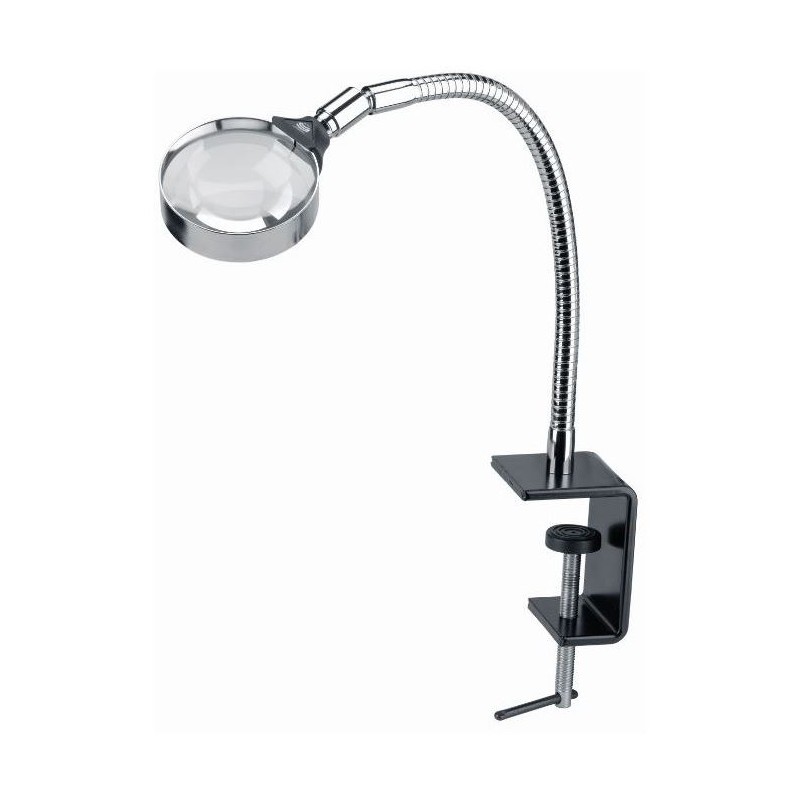 ذره‌بین سوئیسی پایه کار ذره‌بین گیره میز، 3x/Ø75mm، دوکوژ (60022)