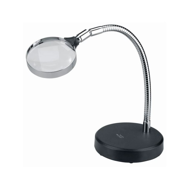 แว่นขยาย Schweizer ขาตั้งทำงาน แว่นขยายฐานโต๊ะ, 2.5x/Ø90mm, เลนส์สองนูน (60023)